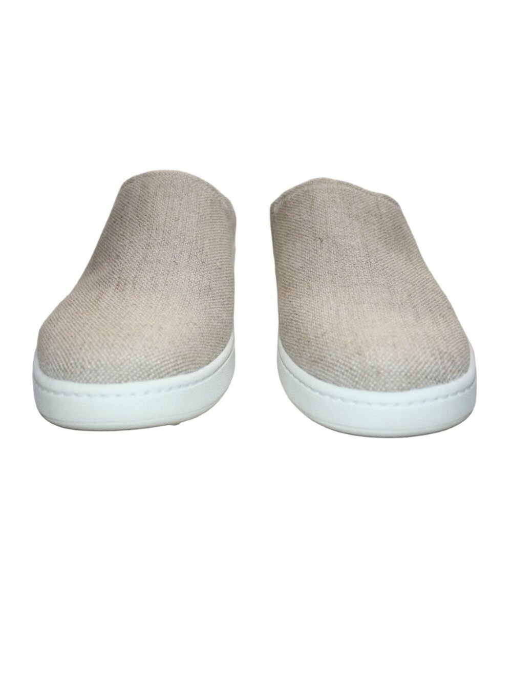 Vince Mule Vianne Size 9.5 Beige Linen Canvas Slip-On Comfort Minimalist - Picture 3 of 12